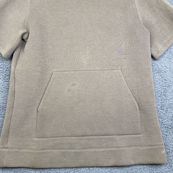 Helmut Lang Shirt Mens Medium Beige Oversized Short Sleeve Sweatshirt Pocket Tee - Picture 3 of 14